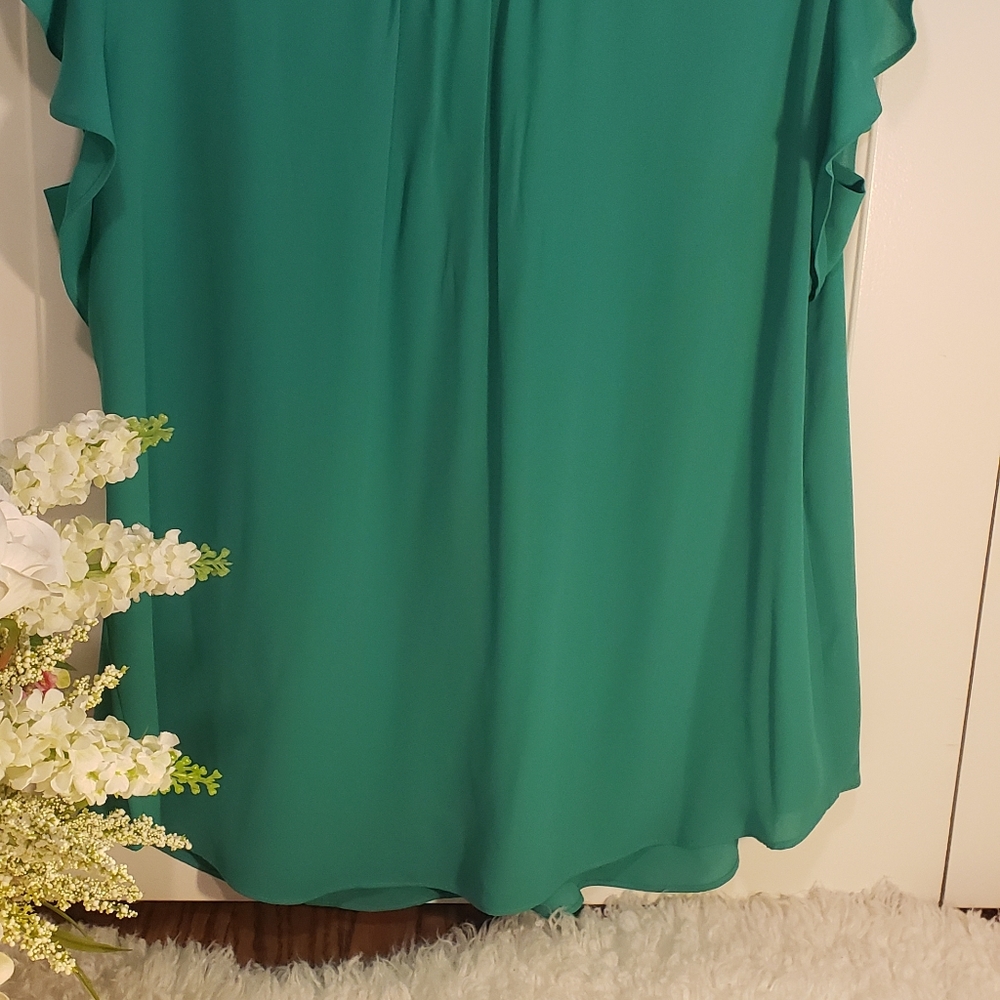 NWOT Green summer blouse 2X - Picture 12 of 15